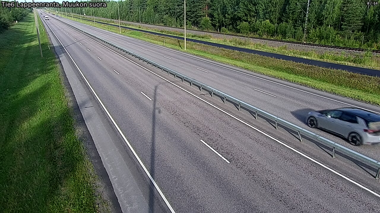 Weather Camera Image Road 6 Lappeenranta, Muukko straight, Lappeenranta, Etelä-Karjala