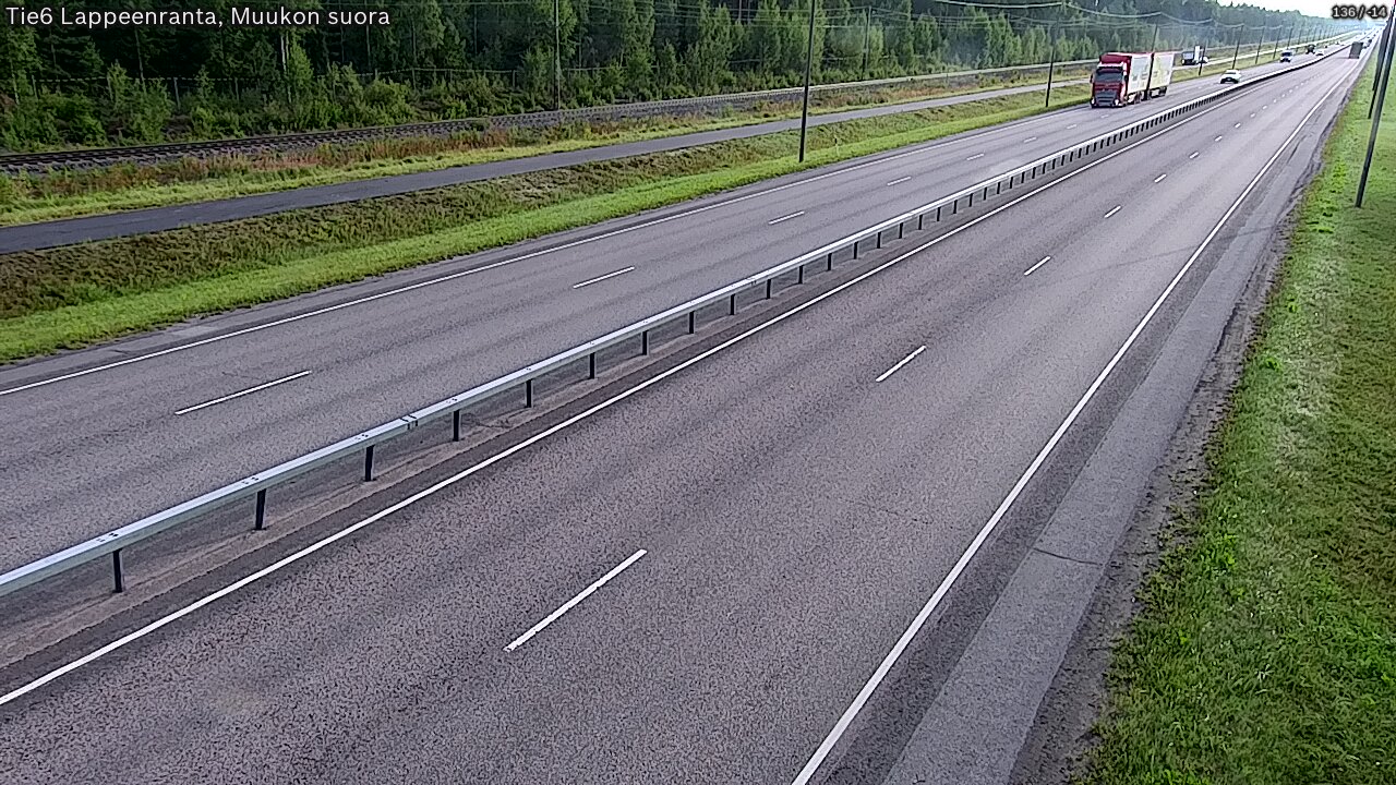 Weather Camera Image Road 6 Lappeenranta, Muukko straight, Lappeenranta, Etelä-Karjala