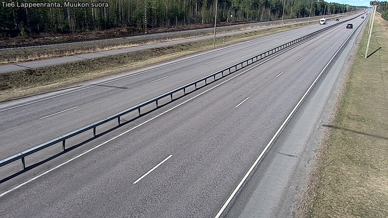 Weather Camera Image Tie 6 Villmanstrand, Muukko rakan, Lappeenranta, Etelä-Karjala