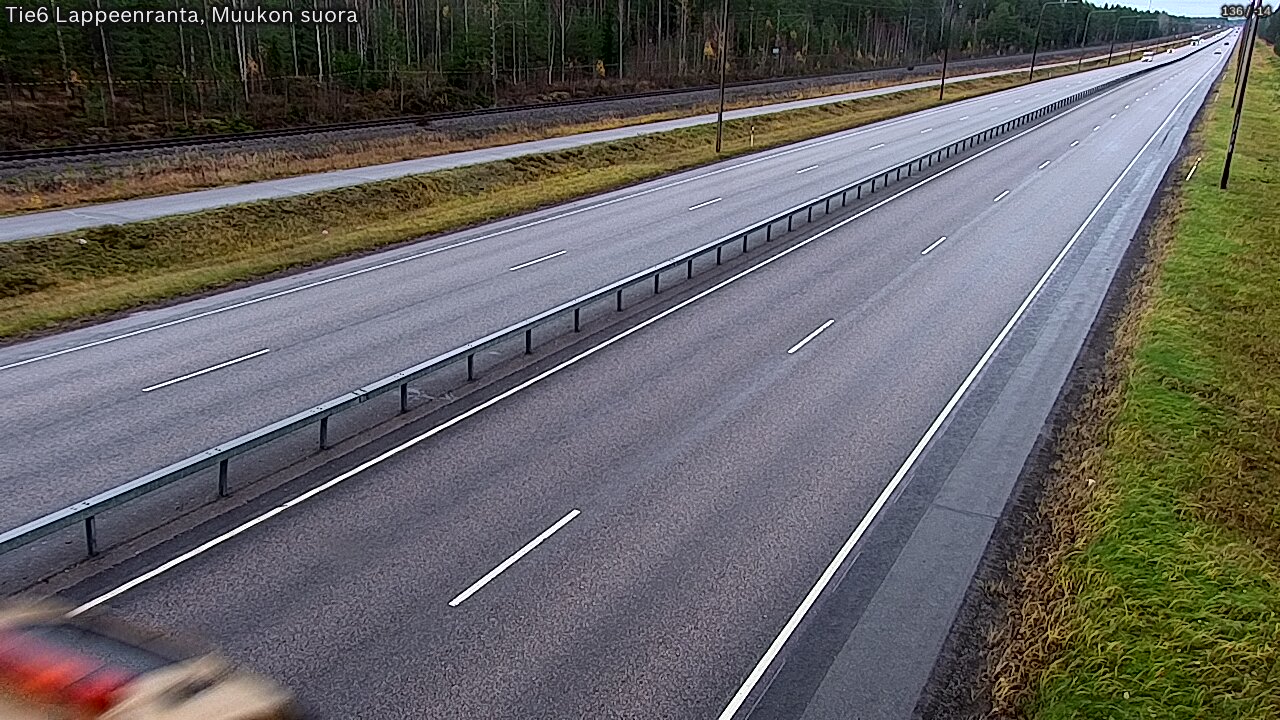 Weather Camera Image Road 6 Lappeenranta, Muukko straight, Lappeenranta, Etelä-Karjala