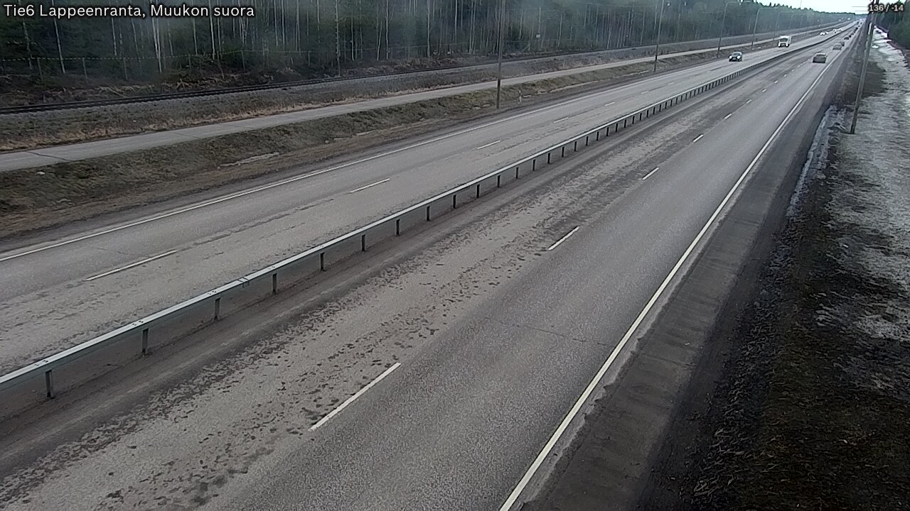 Weather Camera Image Road 6 Lappeenranta, Muukko straight, Lappeenranta, Etelä-Karjala