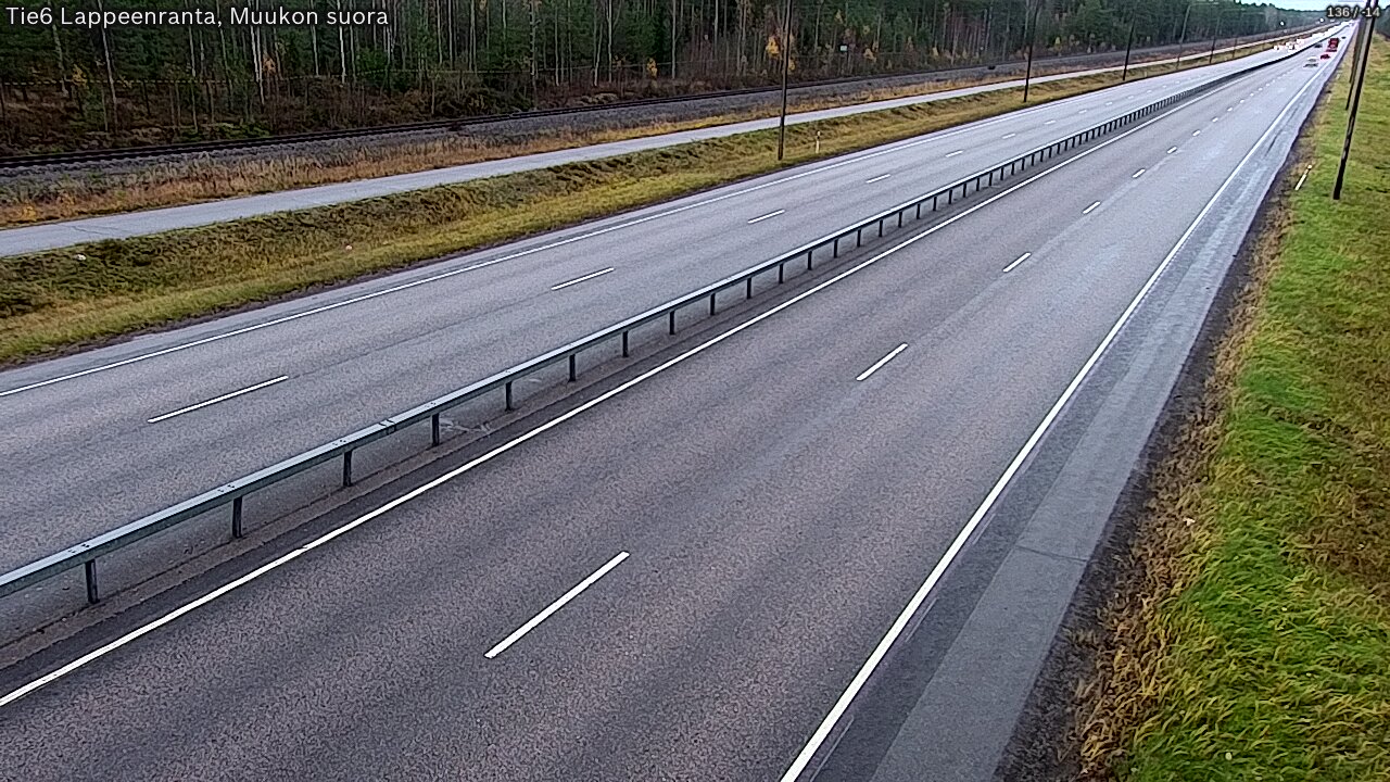 Weather Camera Image Road 6 Lappeenranta, Muukko straight, Lappeenranta, Etelä-Karjala