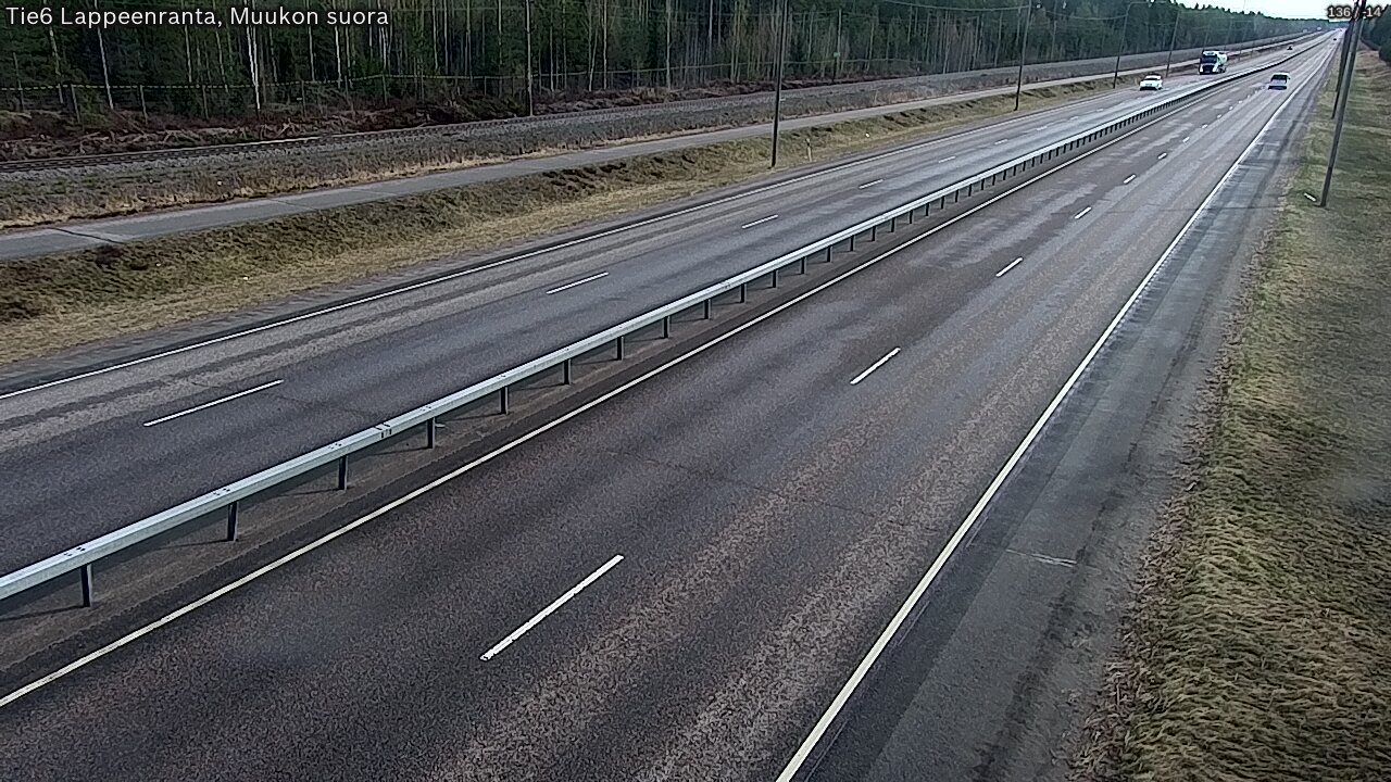 Weather Camera Image Tie 6 Villmanstrand, Muukko rakan, Lappeenranta, Etelä-Karjala