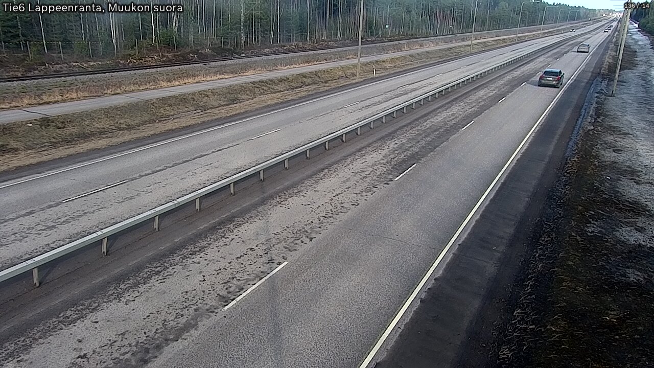 Weather Camera Image Road 6 Lappeenranta, Muukko straight, Lappeenranta, Etelä-Karjala