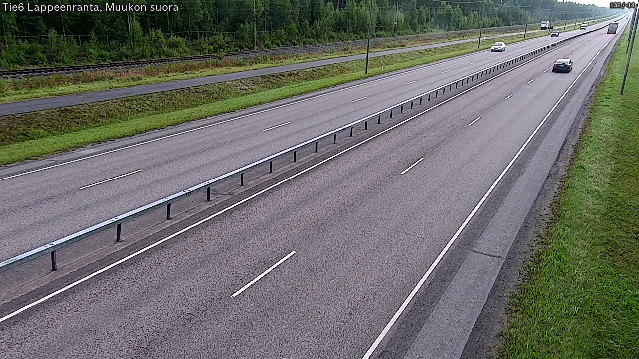 Weather Camera Image Road 6 Lappeenranta, Muukko straight, Lappeenranta, Etelä-Karjala