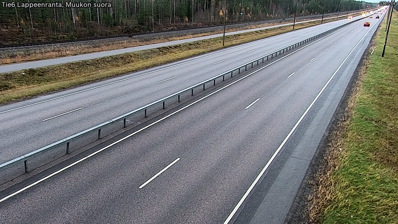 Weather Camera Image Tie 6 Villmanstrand, Muukko rakan, Lappeenranta, Etelä-Karjala