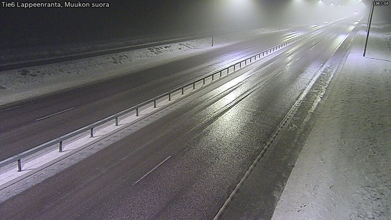 Weather Camera Image Tie 6 Villmanstrand, Muukko rakan, Lappeenranta, Etelä-Karjala