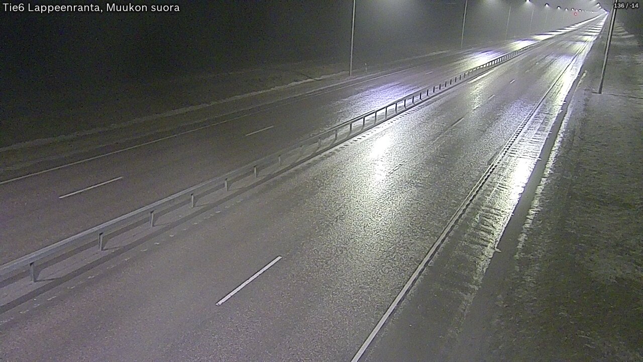 Weather Camera Image Road 6 Lappeenranta, Muukko straight, Lappeenranta, Etelä-Karjala