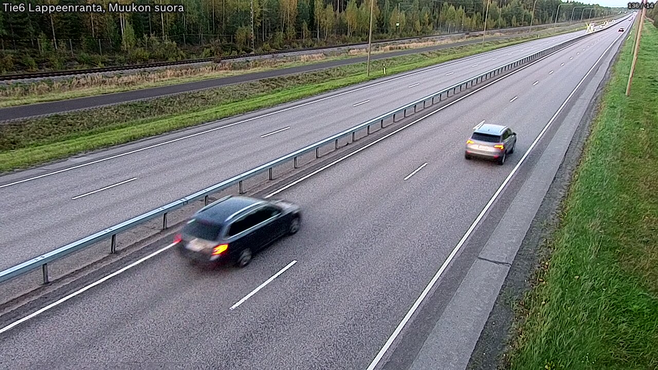 Weather Camera Image Road 6 Lappeenranta, Muukko straight, Lappeenranta, Etelä-Karjala