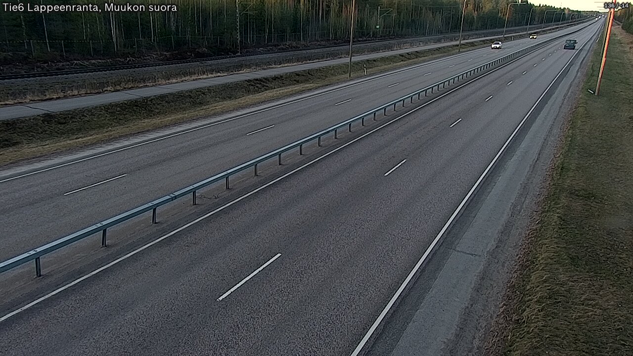 Weather Camera Image Tie 6 Villmanstrand, Muukko rakan, Lappeenranta, Etelä-Karjala