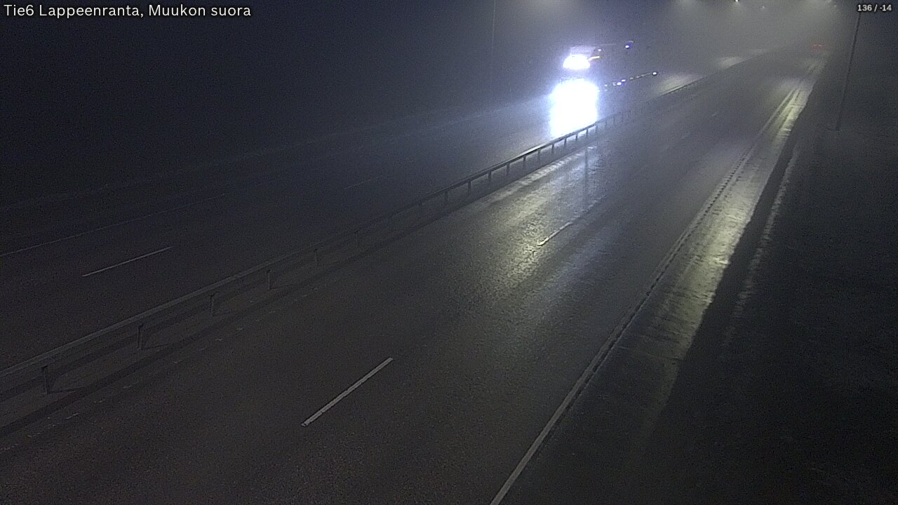 Weather Camera Image Road 6 Lappeenranta, Muukko straight, Lappeenranta, Etelä-Karjala