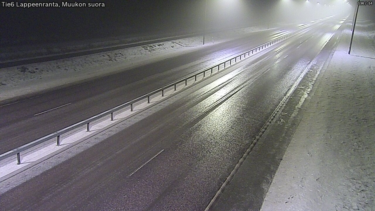 Weather Camera Image Tie 6 Villmanstrand, Muukko rakan, Lappeenranta, Etelä-Karjala