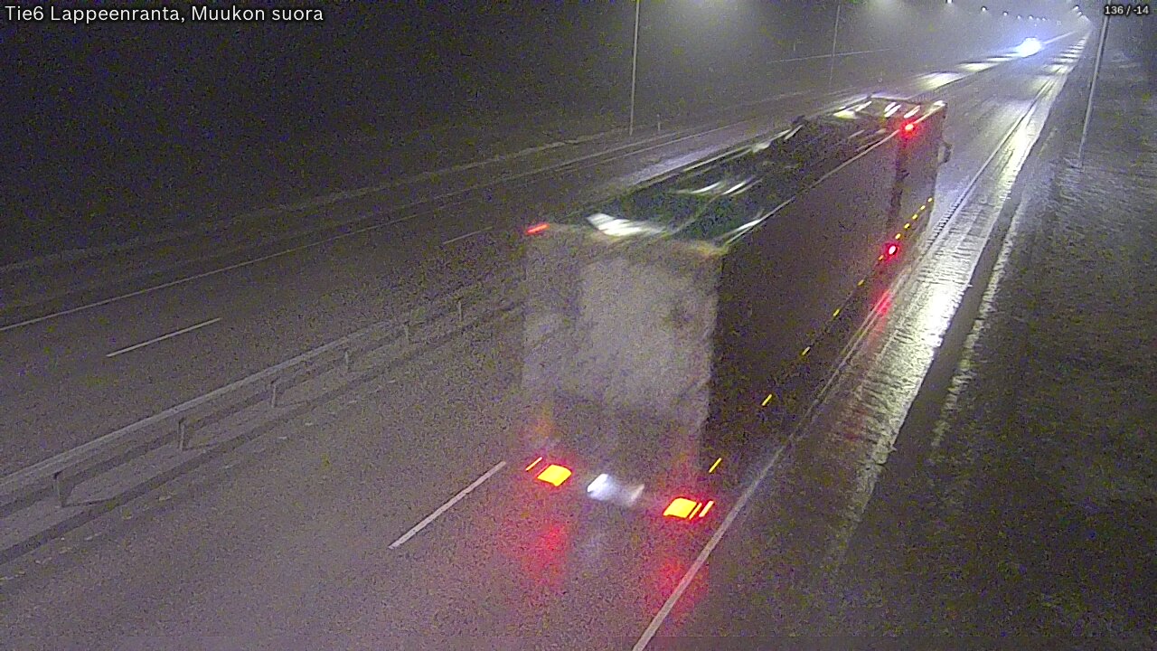 Weather Camera Image Road 6 Lappeenranta, Muukko straight, Lappeenranta, Etelä-Karjala