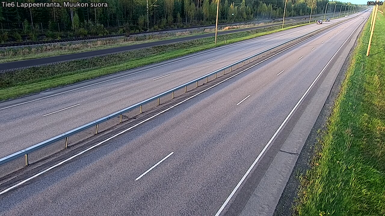 Weather Camera Image Road 6 Lappeenranta, Muukko straight, Lappeenranta, Etelä-Karjala