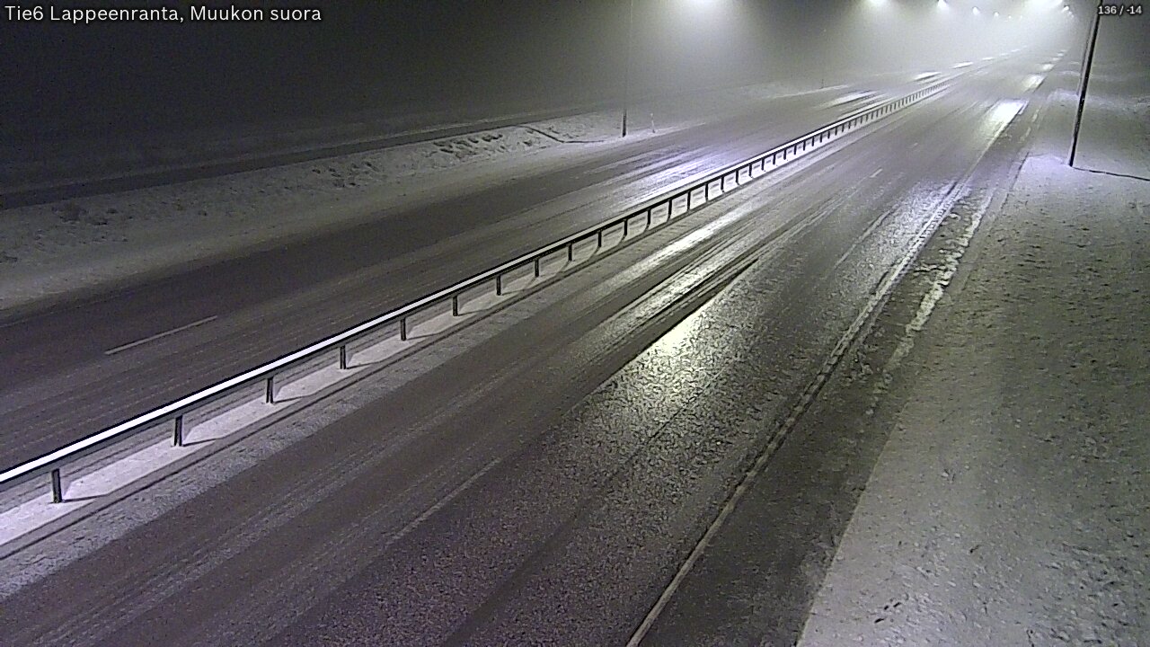 Weather Camera Image Tie 6 Villmanstrand, Muukko rakan, Lappeenranta, Etelä-Karjala