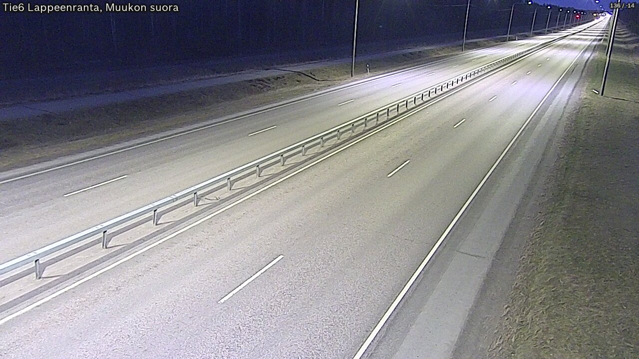Weather Camera Image Tie 6 Villmanstrand, Muukko rakan, Lappeenranta, Etelä-Karjala