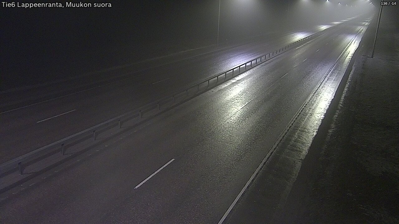 Weather Camera Image Road 6 Lappeenranta, Muukko straight, Lappeenranta, Etelä-Karjala