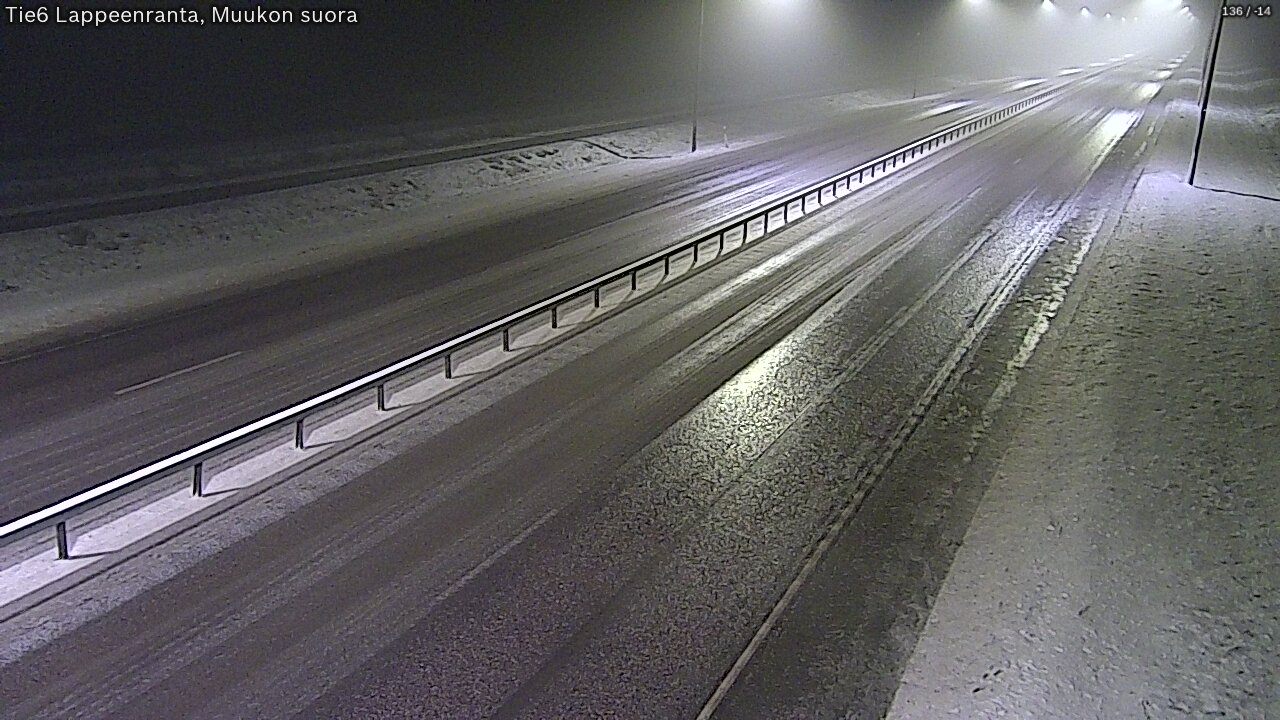 Weather Camera Image Tie 6 Villmanstrand, Muukko rakan, Lappeenranta, Etelä-Karjala