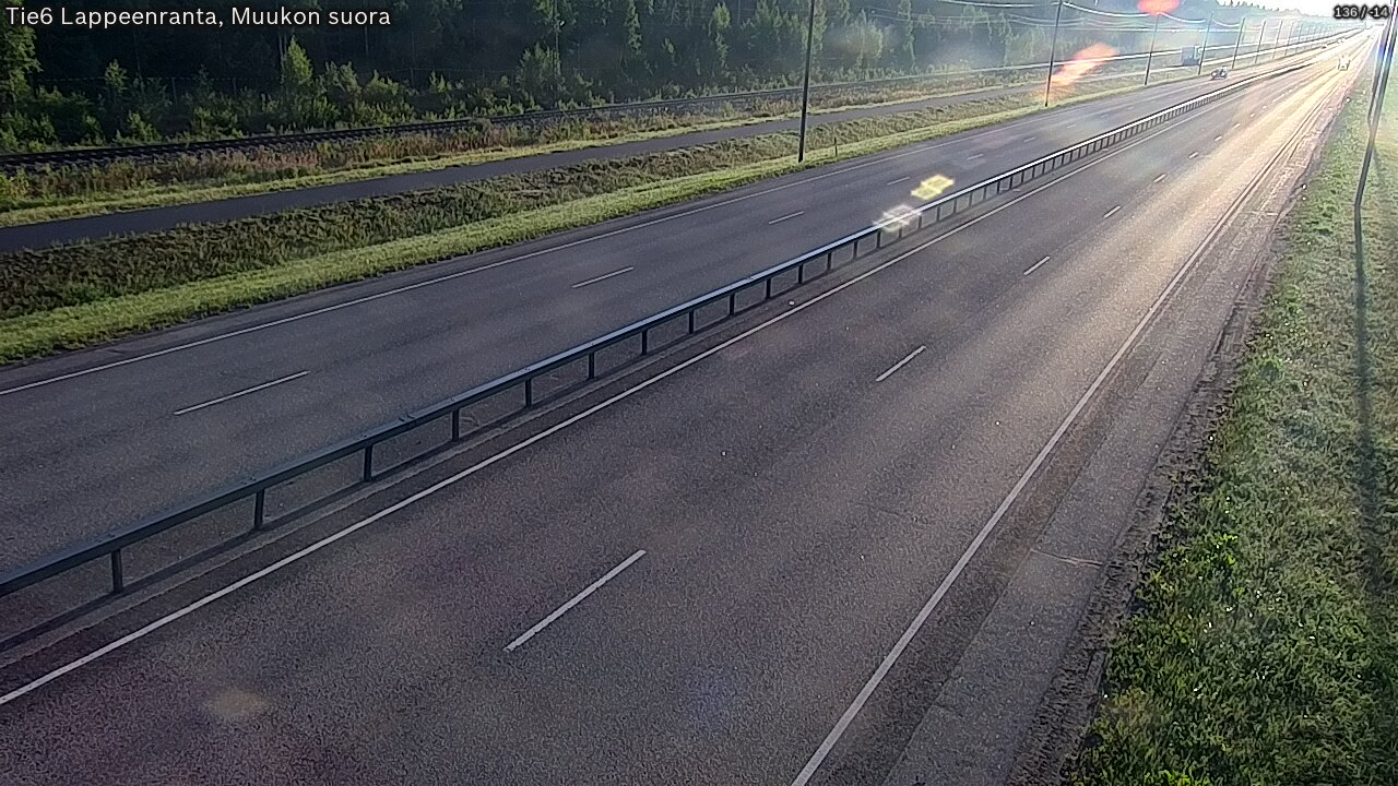 Weather Camera Image Road 6 Lappeenranta, Muukko straight, Lappeenranta, Etelä-Karjala