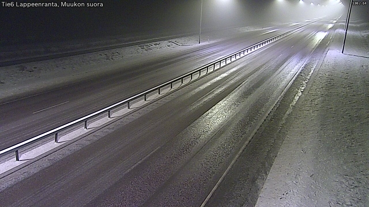 Weather Camera Image Tie 6 Villmanstrand, Muukko rakan, Lappeenranta, Etelä-Karjala