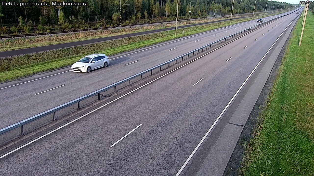 Weather Camera Image Road 6 Lappeenranta, Muukko straight, Lappeenranta, Etelä-Karjala