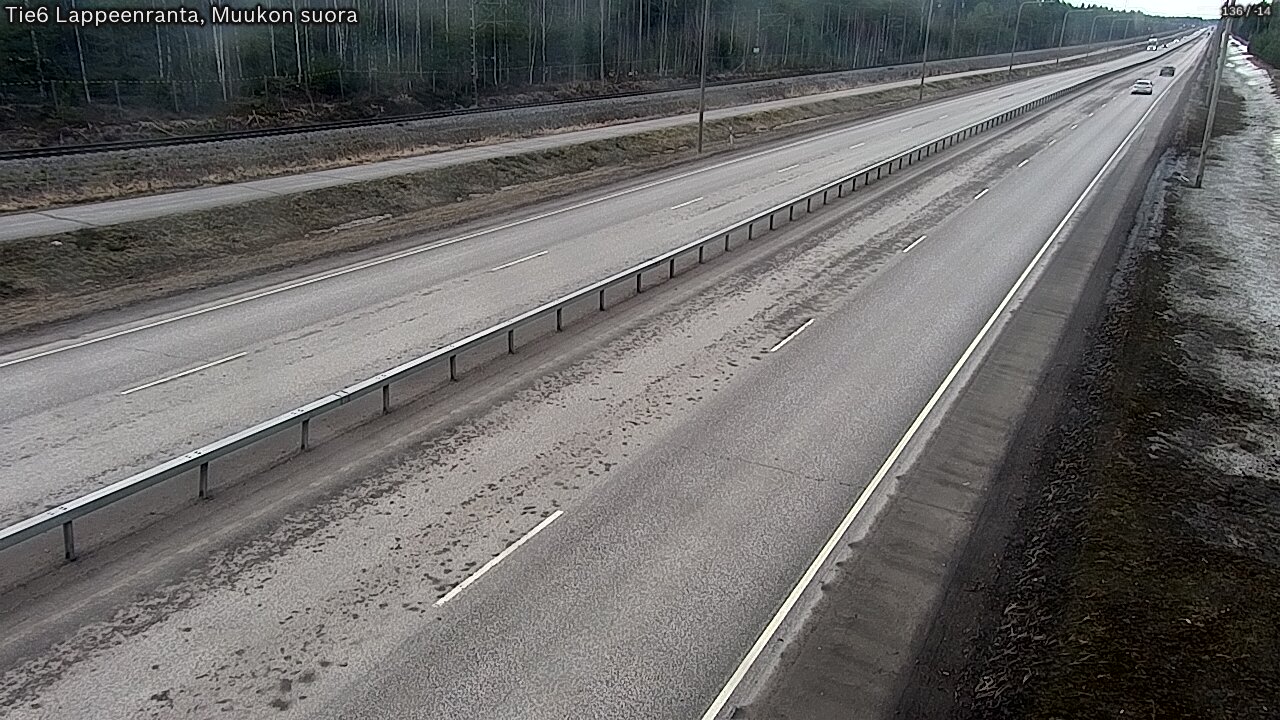 Weather Camera Image Road 6 Lappeenranta, Muukko straight, Lappeenranta, Etelä-Karjala