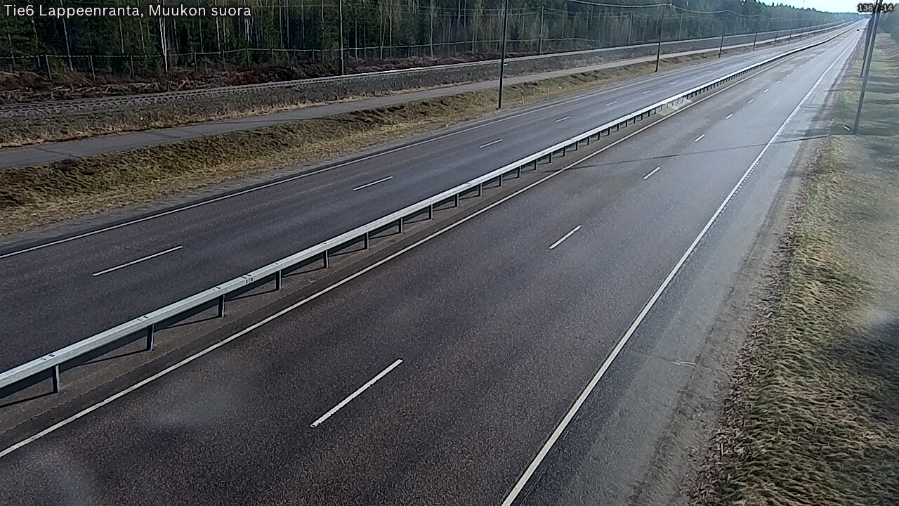 Weather Camera Image Tie 6 Villmanstrand, Muukko rakan, Lappeenranta, Etelä-Karjala
