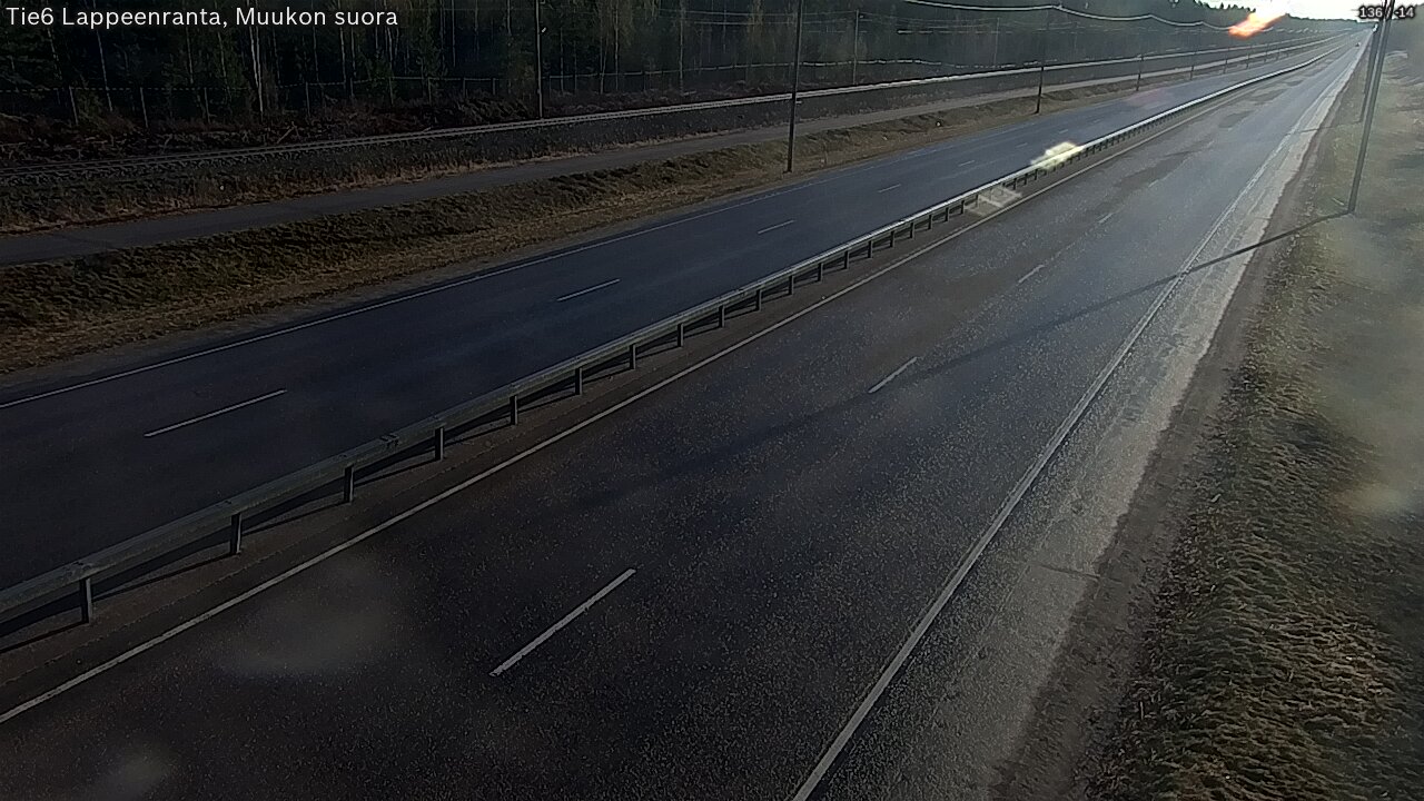 Weather Camera Image Tie 6 Villmanstrand, Muukko rakan, Lappeenranta, Etelä-Karjala