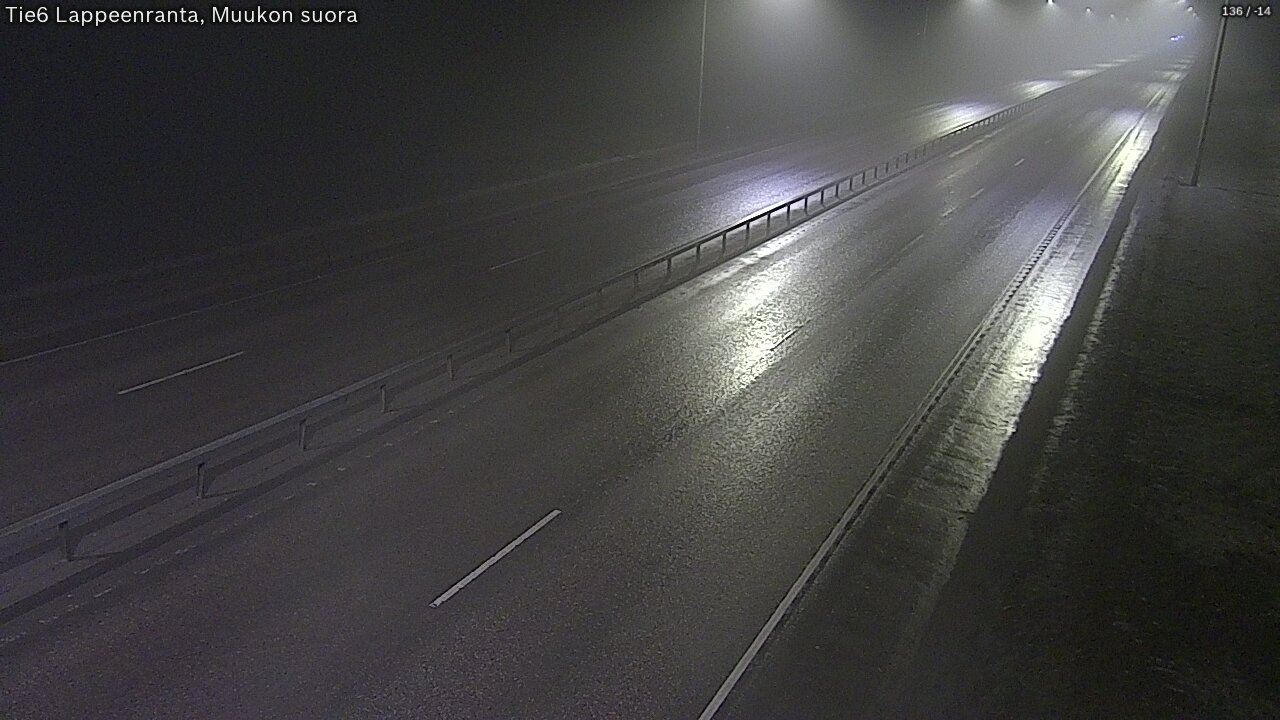 Weather Camera Image Road 6 Lappeenranta, Muukko straight, Lappeenranta, Etelä-Karjala