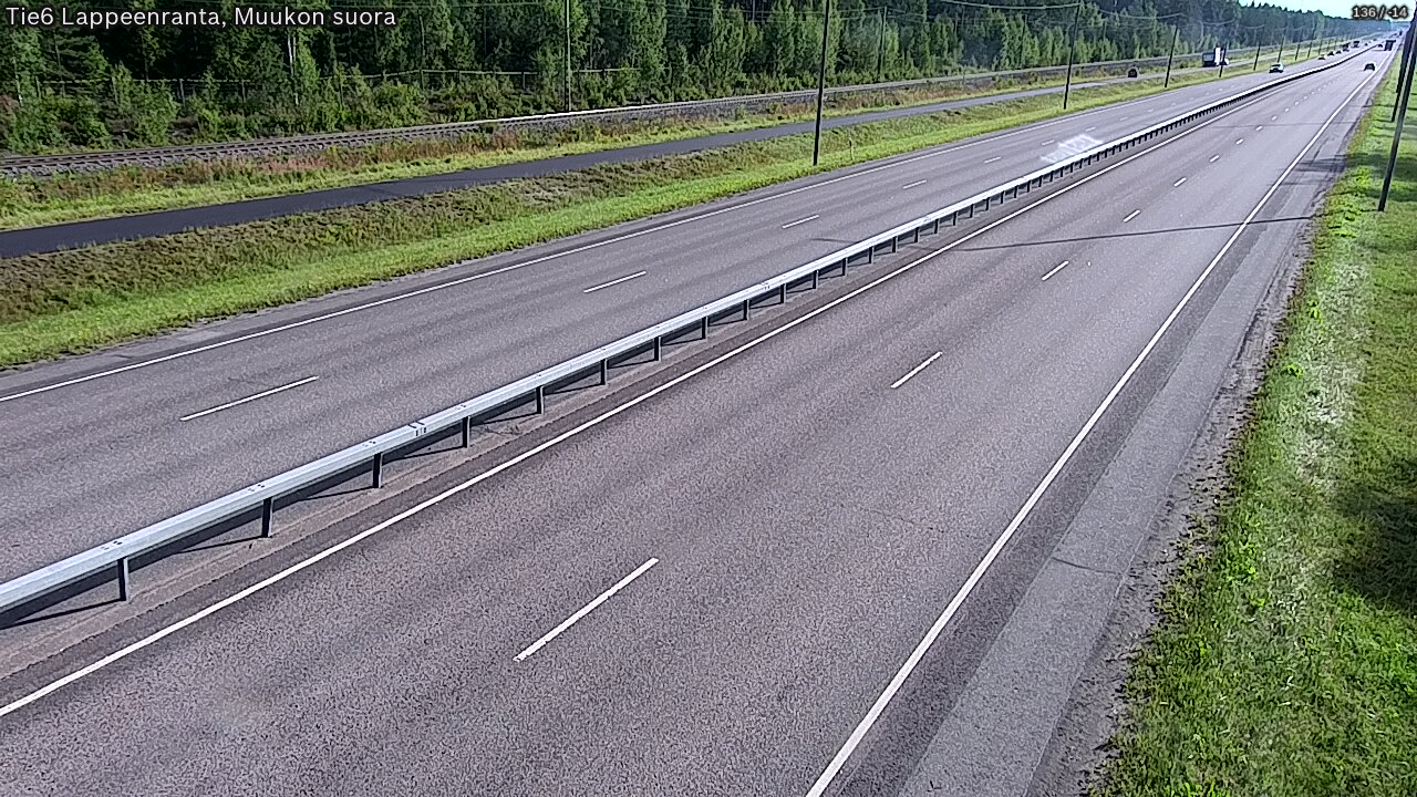 Weather Camera Image Road 6 Lappeenranta, Muukko straight, Lappeenranta, Etelä-Karjala