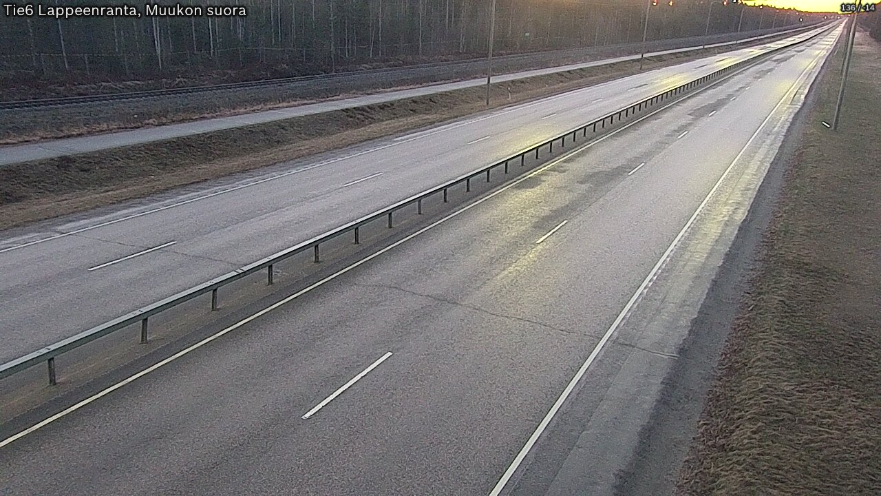 Weather Camera Image Tie 6 Villmanstrand, Muukko rakan, Lappeenranta, Etelä-Karjala