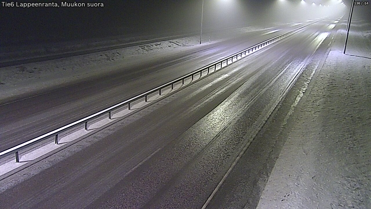 Weather Camera Image Tie 6 Villmanstrand, Muukko rakan, Lappeenranta, Etelä-Karjala