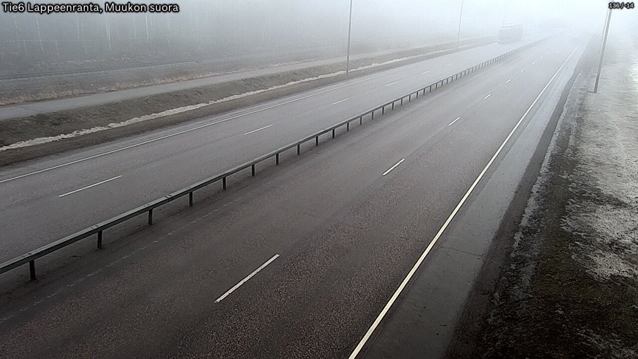 Weather Camera Image Road 6 Lappeenranta, Muukko straight, Lappeenranta, Etelä-Karjala