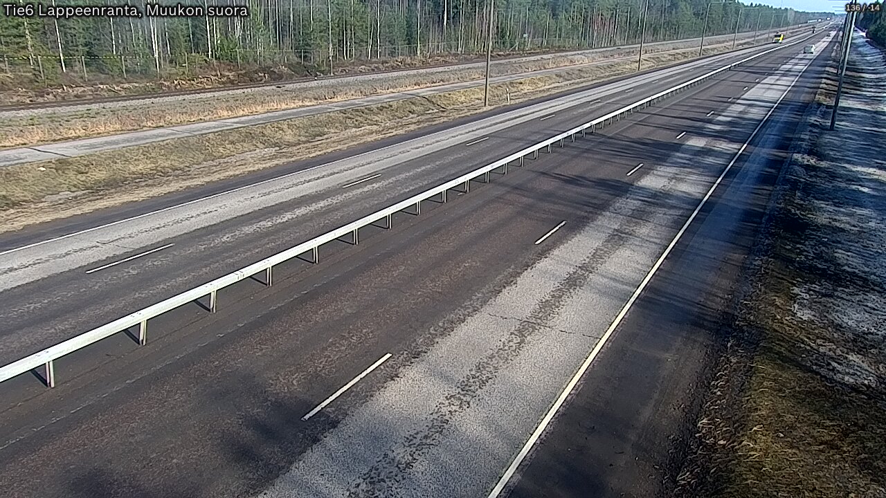 Weather Camera Image Road 6 Lappeenranta, Muukko straight, Lappeenranta, Etelä-Karjala