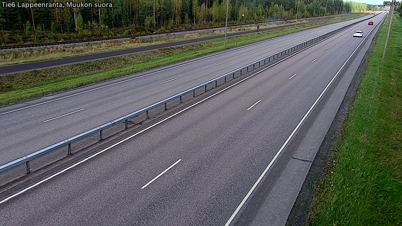 Weather Camera Image Road 6 Lappeenranta, Muukko straight, Lappeenranta, Etelä-Karjala