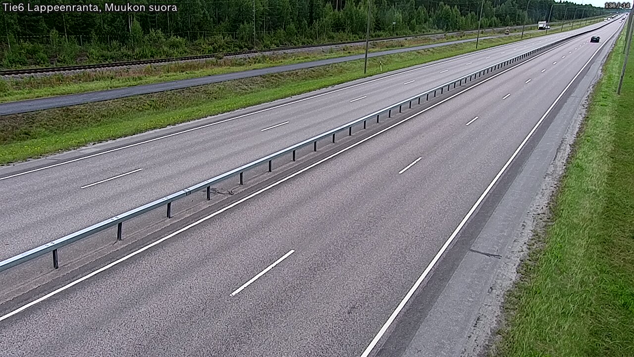 Weather Camera Image Road 6 Lappeenranta, Muukko straight, Lappeenranta, Etelä-Karjala