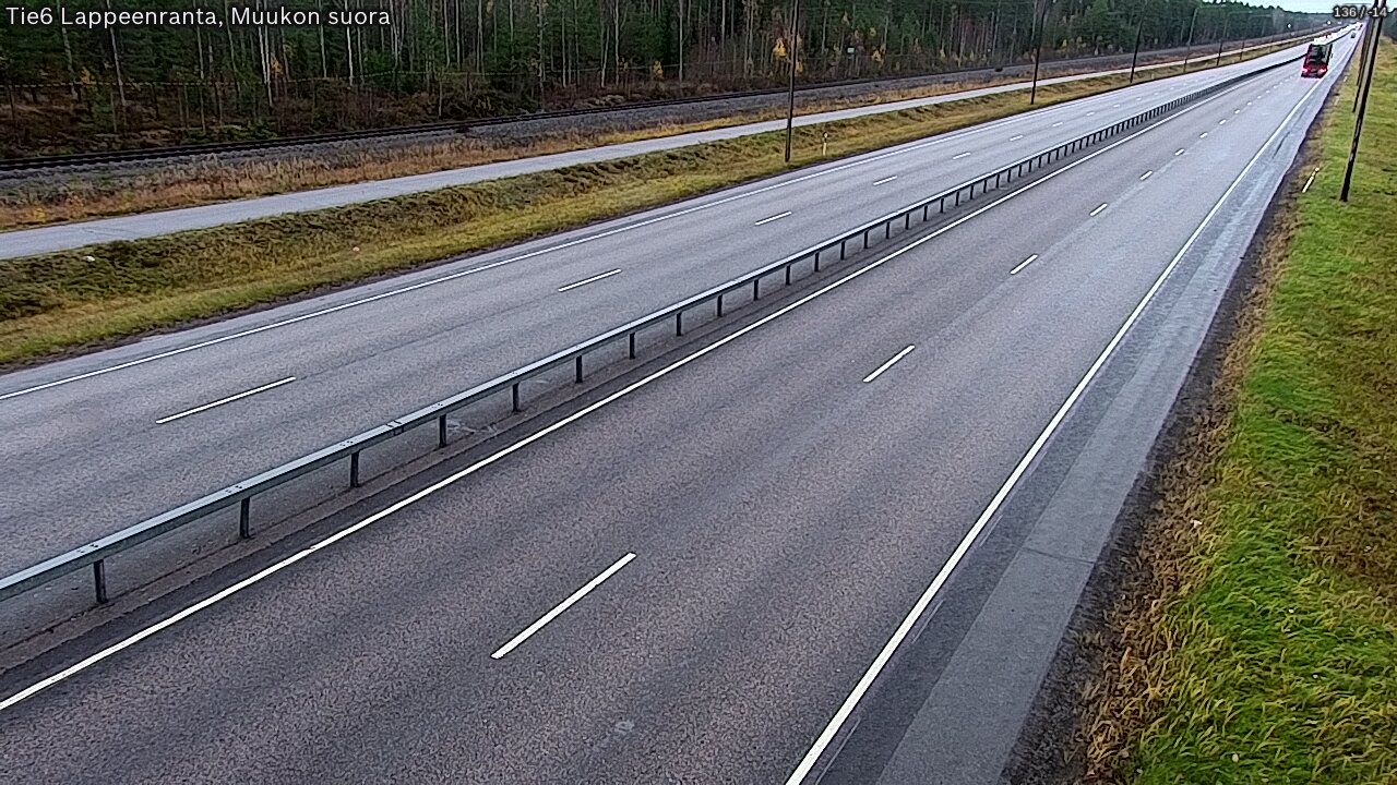 Weather Camera Image Road 6 Lappeenranta, Muukko straight, Lappeenranta, Etelä-Karjala