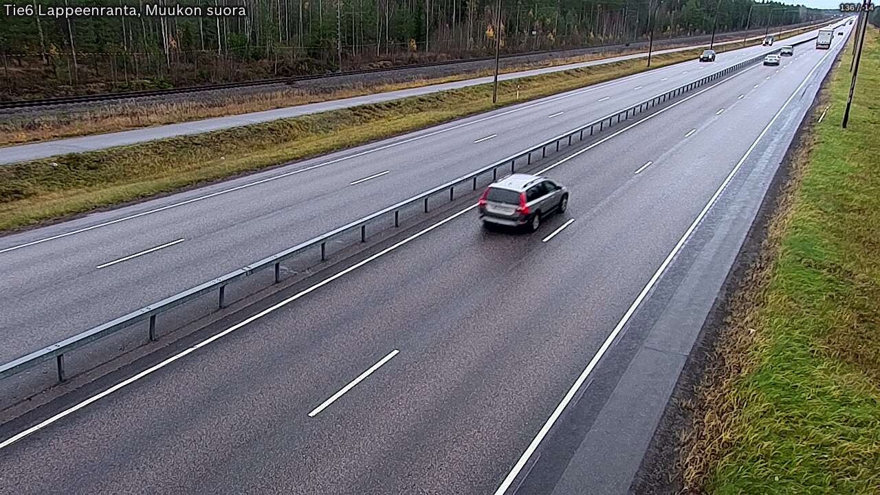 Weather Camera Image Road 6 Lappeenranta, Muukko straight, Lappeenranta, Etelä-Karjala