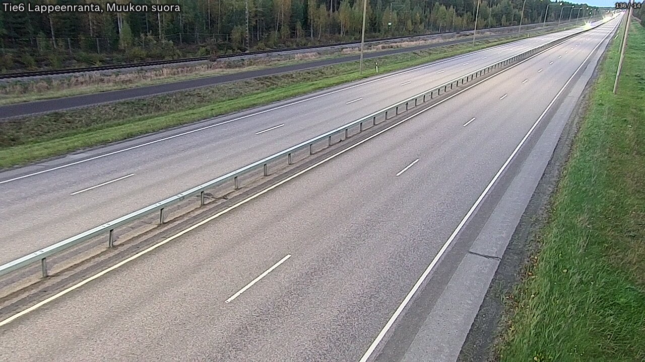 Weather Camera Image Road 6 Lappeenranta, Muukko straight, Lappeenranta, Etelä-Karjala