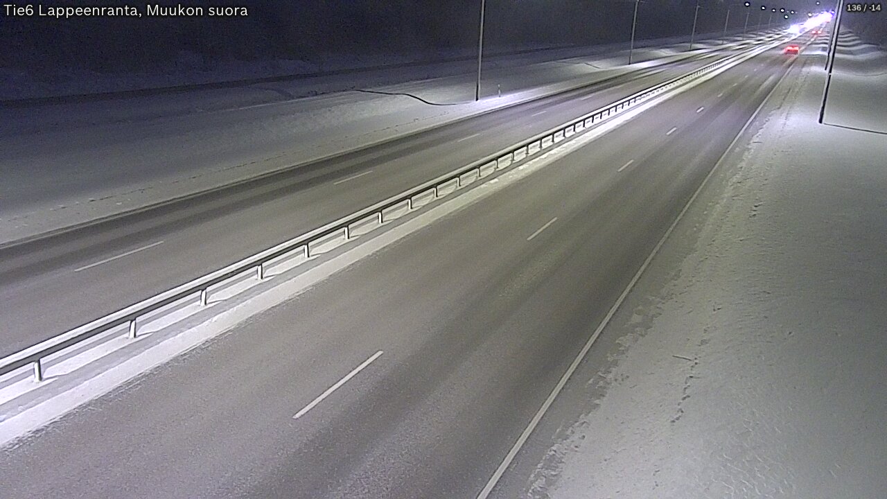 Weather Camera Image Road 6 Lappeenranta, Muukko straight, Lappeenranta, Etelä-Karjala