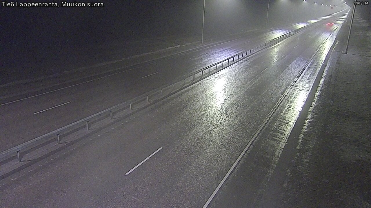 Weather Camera Image Road 6 Lappeenranta, Muukko straight, Lappeenranta, Etelä-Karjala