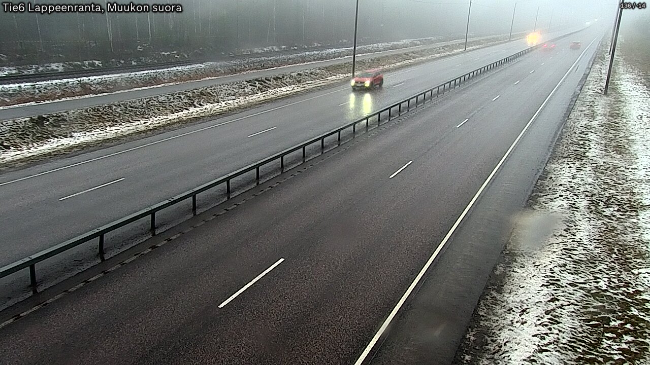 Weather Camera Image Tie 6 Villmanstrand, Muukko rakan, Lappeenranta, Etelä-Karjala