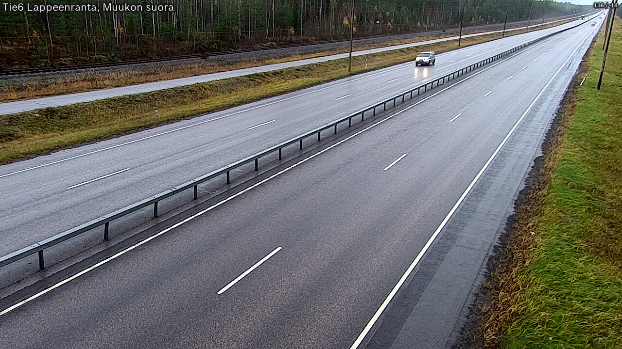 Weather Camera Image Road 6 Lappeenranta, Muukko straight, Lappeenranta, Etelä-Karjala