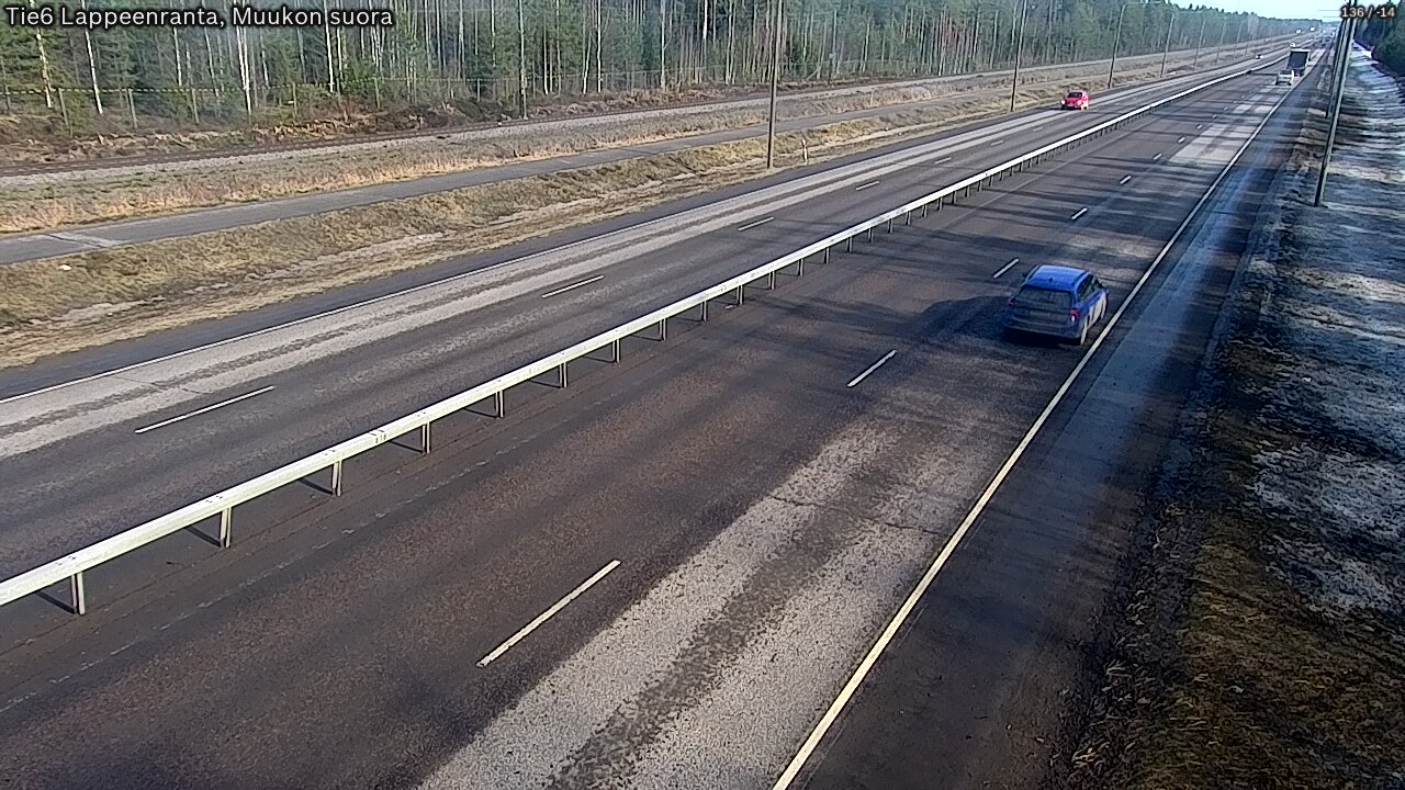 Weather Camera Image Road 6 Lappeenranta, Muukko straight, Lappeenranta, Etelä-Karjala
