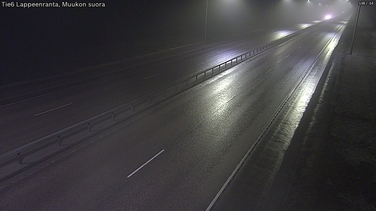 Weather Camera Image Road 6 Lappeenranta, Muukko straight, Lappeenranta, Etelä-Karjala