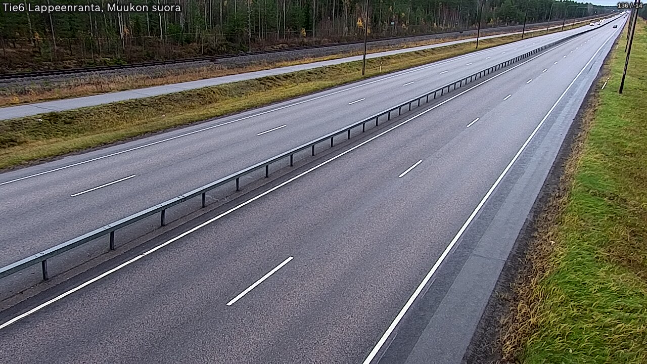 Weather Camera Image Road 6 Lappeenranta, Muukko straight, Lappeenranta, Etelä-Karjala