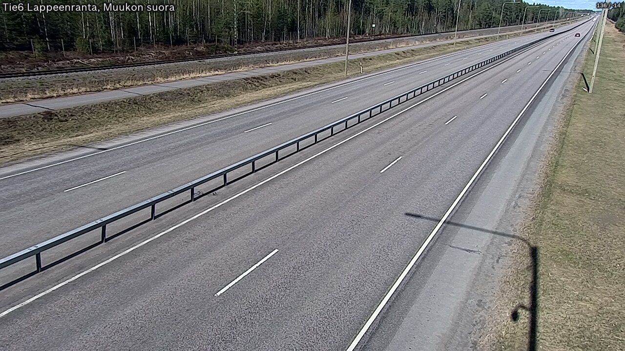 Weather Camera Image Tie 6 Villmanstrand, Muukko rakan, Lappeenranta, Etelä-Karjala