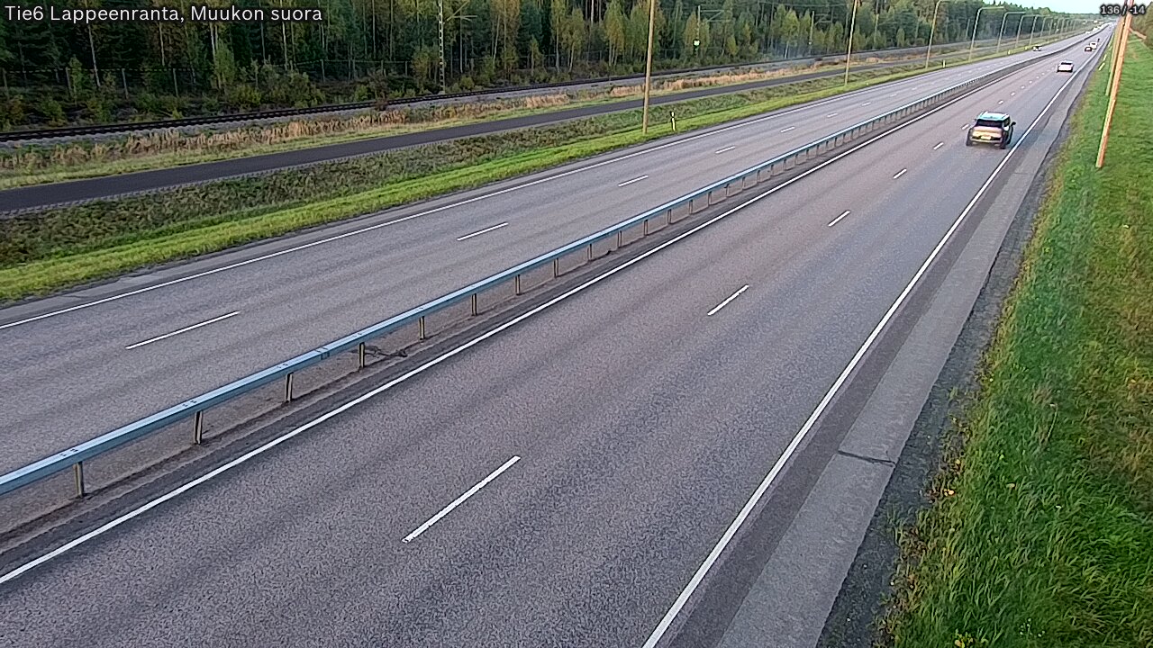 Weather Camera Image Road 6 Lappeenranta, Muukko straight, Lappeenranta, Etelä-Karjala