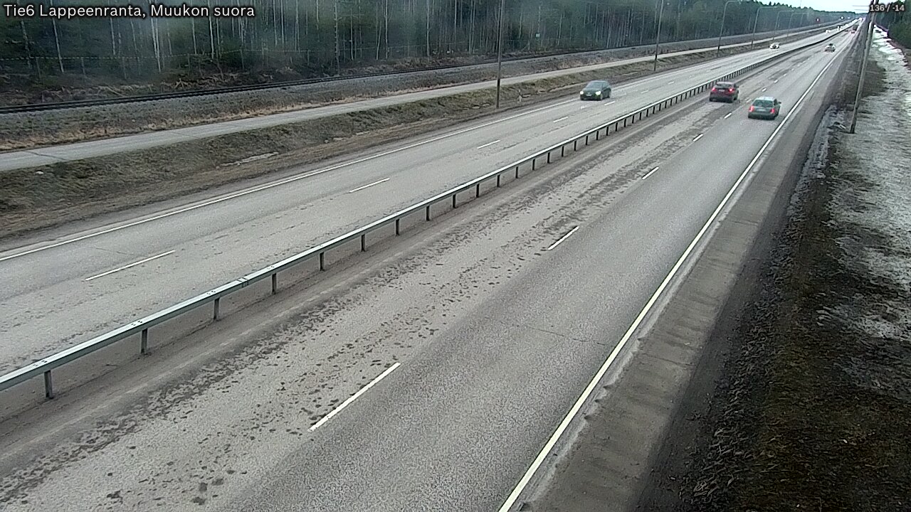 Weather Camera Image Road 6 Lappeenranta, Muukko straight, Lappeenranta, Etelä-Karjala
