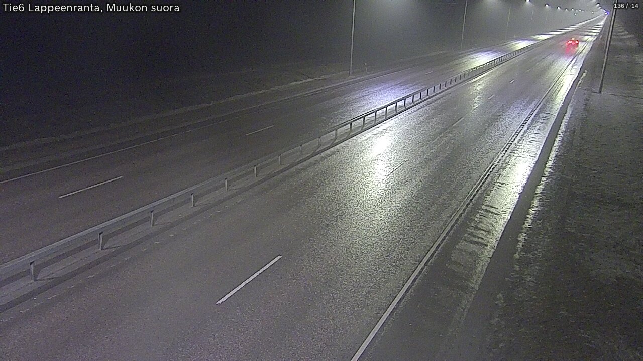 Weather Camera Image Road 6 Lappeenranta, Muukko straight, Lappeenranta, Etelä-Karjala